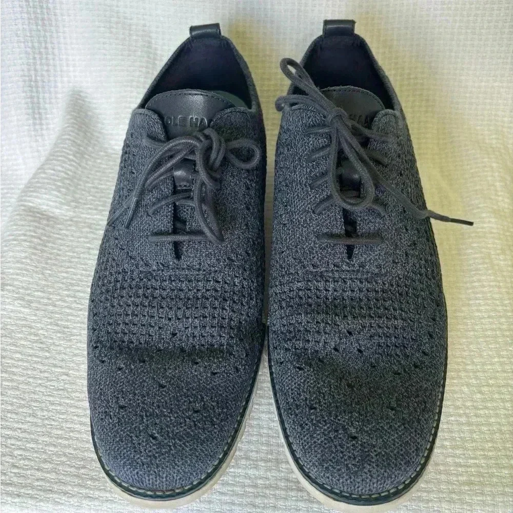 Cole Haan Shoe Mens 10 ZeroGrand Stitchlite Oxford Knit Navy Blue C32120